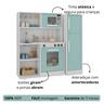 Kit Cozinha Infantil com Geladeira Fogão e Microondas em Mdf:menta - 4