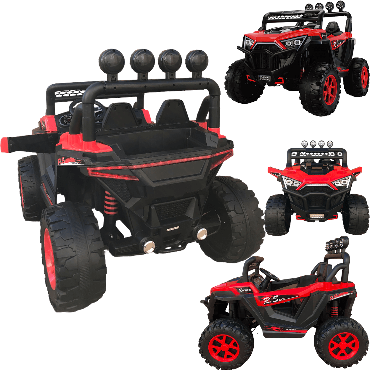 Carro Eletrico Zippy Toys Jipe Utv Rs1000 12v Controle Vermelho - 2