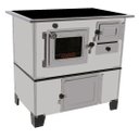 Ver imagem 1 de Fogão a Lenha Luxo Inox N2 Vitrocerâmica Chaminé Direita Hansen