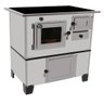 Fogão a Lenha Luxo Inox N2 Vitrocerâmica Chaminé Direita Hansen - 1