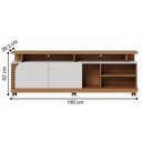 Ver imagem 2 de Rack Tvs 75" e 1 Prateleira Siracusa Freijó Off White Matte