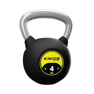Kettlebell Rubber Kikos Pro 4kg - Preto