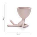 Ver imagem 4 de Vaso Decorativo Bob Robert Plant Deitado em Poliresina Rosa 13x14x10 cm - D’Rossi