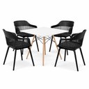 Ver imagem 4 de Conjunto Mesa Jantar Quadrada 90cm Branco C+4 Cadeiras Marcela – Design Moderno e Sofisticado,