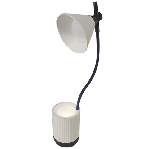 Luminária de Mesa Touch LED Flexivel Porta Objetos Abajur Iluminado Articulada Organizador 3 Cores