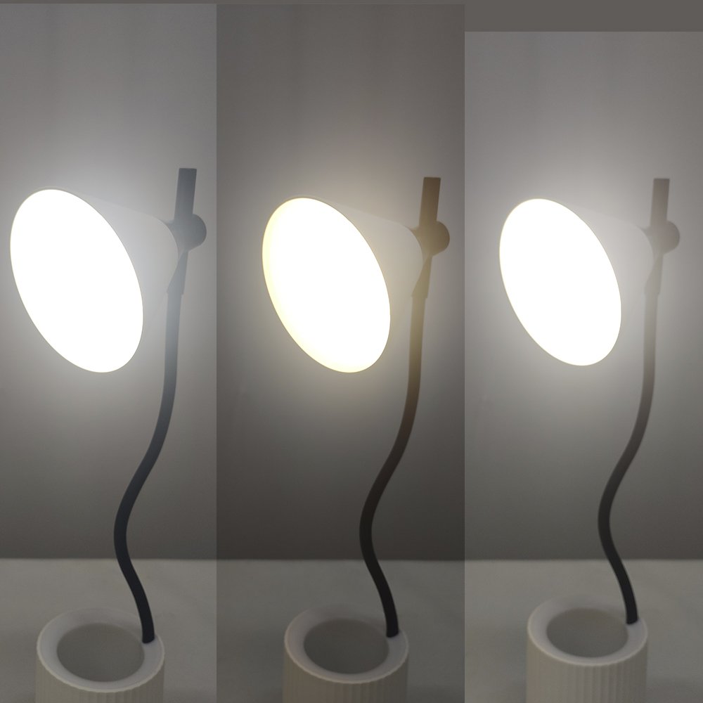 Luminária de Mesa Touch LED Flexivel Porta Objetos Abajur Iluminado Articulada Organizador 3 Cores - 3