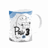 Caneca Flork Pais - Pai de 3 - Branca 325ml - 2