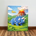 Ver imagem 5 de Kit 3 Quadro Decorativo Dinossauros Infantil Criança Bebê Meninos Moderno 28x20cm