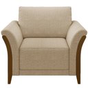 Ver imagem 6 de Kit Sofá 02 Lugares 162cm com 02 Poltronas Stefan Pés Madeira M03 Linho Bege Escuro - Lyam Decor