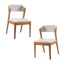 Ver imagem 1 de Conjunto 2 Cadeiras Gardênia - Madeira Maciça e Encosto Anatômico - Távoli Decor