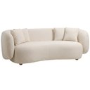 Ver imagem 1 de Sofá 3 Lugares Orgânico para Sala Living 180cm Sonata Bouclé Off White - Nexta Casa