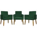 Ver imagem 1 de Kit 3 Poltronas Decorativas Confortáveis para Sala Mari Suede Cores