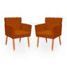 Kit com 2 Poltronas Cadeiras Elegante Confortável e Reforçada para Sala Carol Suede - 1