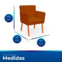Ver imagem 7 de Kit com 2 Poltronas Cadeiras Elegante Confortável e Reforçada para Sala Carol Suede