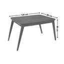 Ver imagem 2 de Conjunto: Mesa de Cozinha Havana Tampo Curvo 120cm+4 Cadeiras Dakota Madeira Naturale - Capuccino/