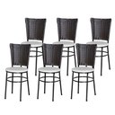 Ver imagem 1 de 6 Cadeiras para Mesa Preta Hawai Marrom Cor:branco