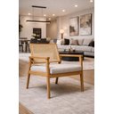 Ver imagem 1 de Poltrona Tela Areia Madeira Maciça em Linho - B Gaspari