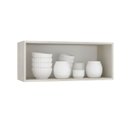 Ver imagem 2 de Armário Aéreo Pequeno para Cozinha 80 X 33 Cm 2 Portas New Mdp Legno Nogueira - Clicklar