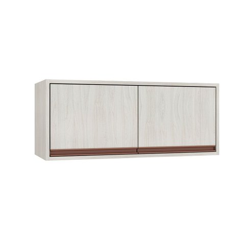 Armário Aéreo Pequeno para Cozinha 80 X 33 Cm 2 Portas New Mdp Legno Nogueira - Clicklar