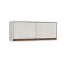 Ver imagem 1 de Armário Aéreo Pequeno para Cozinha 80 X 33 Cm 2 Portas New Mdp Legno Nogueira - Clicklar