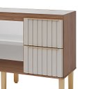 Ver imagem 3 de Gabinete de Cozinha 2 Gavetas Ripado 144cm Madeira 100% MDF:Freijó/Cappuccino