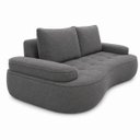 Ver imagem 5 de Sofá Yafa 190cm 2 Lugares Moderno Sala Consultório:Cinza Escuro/Bouclé