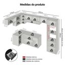 Ver imagem 3 de Armário de Cozinha Completa de Canto Suspenso 465 Cm Preto Nice Madesa 06