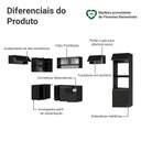 Ver imagem 4 de Armário de Cozinha Completa de Canto Suspenso 465 Cm Preto Nice Madesa 06