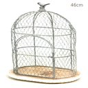 Ver imagem 4 de Gaiola Decorativa com Passaro no Topo 46cm