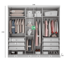 Modulado De Canto Casal Completo 7 Portas 6 Gavetas - Rizon-Branco - Móveis Novo Horizonte - 7