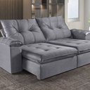 Ver imagem 1 de Sofá Retrátil e Reclinável 3 Lugares M-194 2,30m Molas Ensacadas Pillow Top Estofados Martins