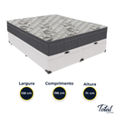 Ver imagem 3 de Cama Box Baú Bipartido Queen Branco e Colchão Airtech 100 D33 Ortobom