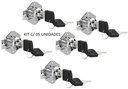 Ver imagem 2 de Kit com 05 Fechaduras para Armários - Fechadura para Gavetas