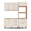 Ver imagem 2 de Cozinha Pérola Modulada 3 Peças Yescasa Off White/Freijó