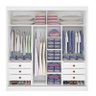 Guarda-roupa Casal Espelhado 2 Portas 6 Gavetas Las Vegas D'doro Branco - 4