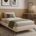 Ver imagem 4 de Cama Solteiro Pés Ferro 105cm Emma Bouclé Off White - Nexta Casa