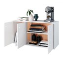 Ver imagem 3 de Escritório Completo 6 Portas 7 Prateleiras Branco Bkd - Brv
