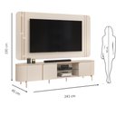 Ver imagem 7 de Bancada e Painel para Tv até 75 Polegadas 3 Portas Ariana Off White- Mabe Magazine