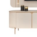 Ver imagem 3 de Bancada e Painel para Tv até 75 Polegadas 3 Portas Ariana Off White- Mabe Magazine