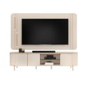 Ver imagem 2 de Bancada e Painel para Tv até 75 Polegadas 3 Portas Ariana Off White- Mabe Magazine