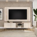 Ver imagem 1 de Bancada e Painel para Tv até 75 Polegadas 3 Portas Ariana Off White- Mabe Magazine