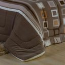 Ver imagem 3 de Edredom Coberdrom Sonobom Queen Sherpa e Manta - Geométrico Marrom