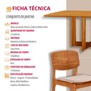 Ver imagem 7 de Mesa Patros Tampo 120 Laminado Barril com 4 Cadeiras Malta Gold Moderna Mobília