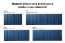 Ver imagem 3 de Placa Cabeceira Modulada Adesiva Estofada 20cm x 60cm Unidade - Suede Azul