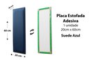 Ver imagem 2 de Placa Cabeceira Modulada Adesiva Estofada 20cm x 60cm Unidade - Suede Azul