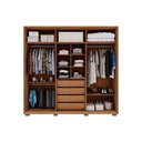 Ver imagem 4 de Guarda Roupa Casal 6 Portas e 4 Gavetas Mozart Branco Fosco - Caemmun