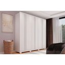 Ver imagem 1 de Guarda Roupa Casal 6 Portas e 4 Gavetas Mozart Branco Fosco - Caemmun