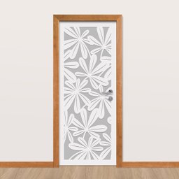 CÓPIA - Adesivo de Porta - Relevo Floral 3 Dekalque 103x213 - 2