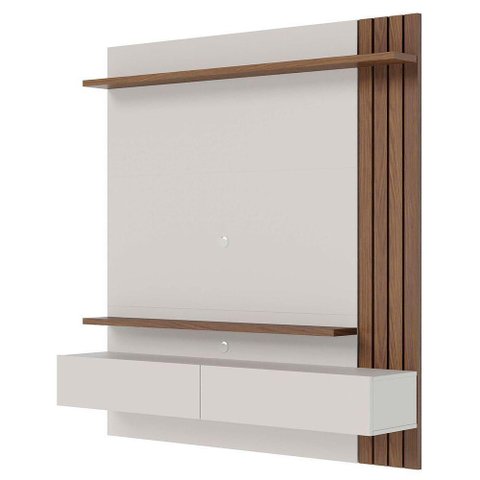 Painel Tv 65 Pol Suspenso 150cm Buriti Amêndoa-off White C05 Mpozenato