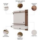 Ver imagem 3 de Painel Tv 65 Pol Suspenso 150cm Buriti Amêndoa-off White C05 Mpozenato